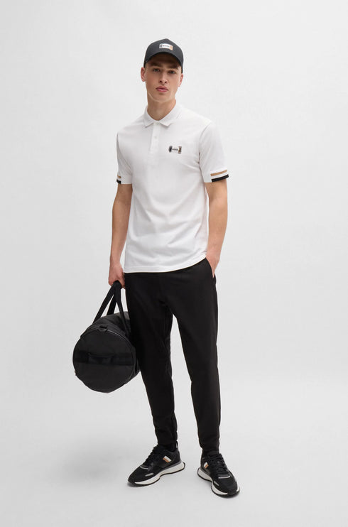 HUGO BOSS PADDY OPEN POLO SHIRT | WHITE