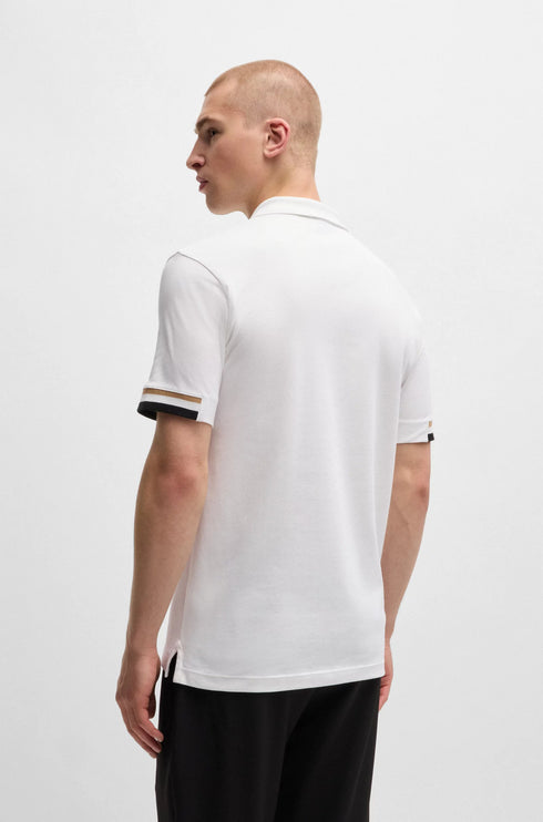HUGO BOSS PADDY OPEN POLO SHIRT | WHITE
