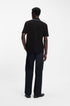 HUGO BOSS LUXURY CUXURY COTTON POLO SHIRT WITH CONTRAST TRIMS | BLACK