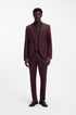 HUGO BOSS LUXURY CUXURY COTTON POLO SHIRT WITH CONTRAST TRIMS | DARK MAROON