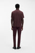 HUGO BOSS LUXURY CUXURY COTTON POLO SHIRT WITH CONTRAST TRIMS | DARK MAROON