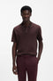 HUGO BOSS LUXURY CUXURY COTTON POLO SHIRT WITH CONTRAST TRIMS | DARK MAROON