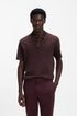 HUGO BOSS LUXURY CUXURY COTTON POLO SHIRT WITH CONTRAST TRIMS | DARK MAROON