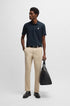 HUGO BOSS REGULAR-FIT POLO SHIRT WITH EMBROIDERED LOGO | NAVY