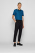HUGO BOSS MERCERISED SHORT SLEEVE COTTON PIQUE POLO SHIRT | BLUE
