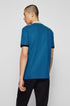 HUGO BOSS MERCERISED SHORT SLEEVE COTTON PIQUE POLO SHIRT | BLUE