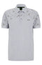 HUGO BOSS. COTTON REGUAR-FIT POLO SHIRT WITH GRID ARTWORK | LIGHT GRAY