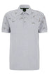 HUGO BOSS. COTTON REGUAR-FIT POLO SHIRT WITH GRID ARTWORK | LIGHT GRAY
