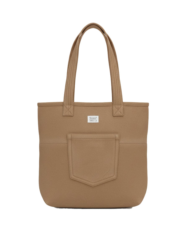 UPCYCLING PREMIUM WOOL TOTE BAG | CAMEL