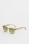 H&M SUNGLASSES WITH PLASTIC FRAMES & TINTED | BEIGE