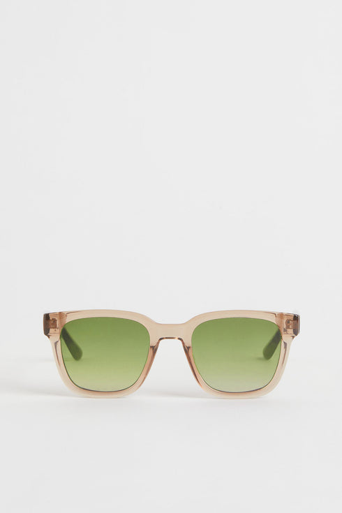H&M SUNGLASSES WITH PLASTIC FRAMES & TINTED | BEIGE