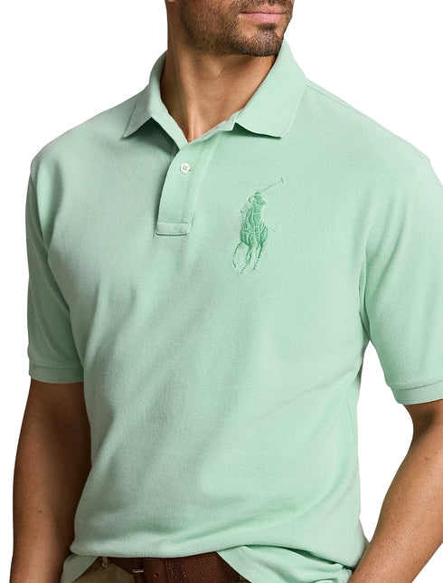 RALPH LAUREN - CLASSIC SLIM FIT BIG PONY MESH POLO SHIRT | CELADON GREEN