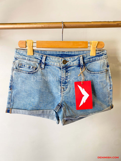 Premium Light Blue Denim Shorts for Women – Effortless Summer Style