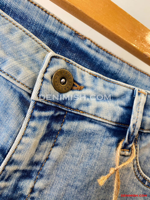 Premium Light Blue Denim Shorts for Women – Effortless Summer Style