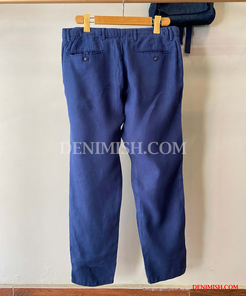 DAVID NAMAN LINO SLIM FIT PANT | BLUE