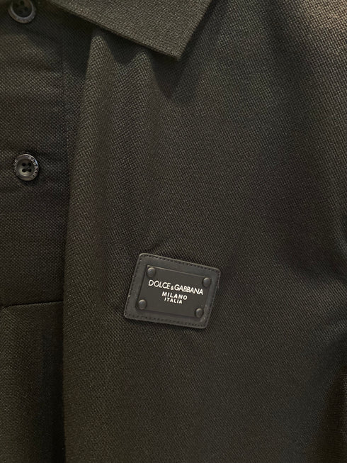 DOLCE & GABBANA MEN SLIM FIT CLASSIC POLO SHIRT | BLACK