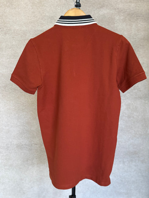 HUGO BOSS REGULAR-FIT POLO SHIRT WITH BOSS LOGO | REDDISH