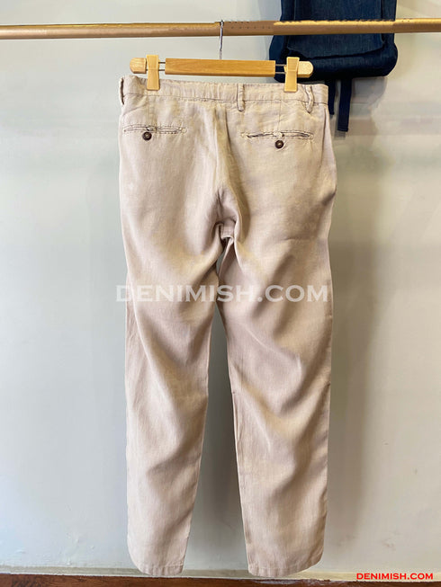 DAVID NAMAN LINO SLIM FIT PANT | BEIGE
