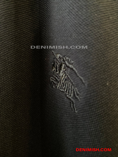 BURBERRY COTTON SILK POLO SHIRT | BLACK