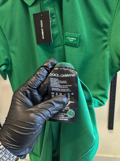 DOLCE & GABBANA MEN SLIM FIT CLASSIC POLO SHIRT | GREEN