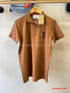 BURBERRY EKD-EMBROIDERED COTTON-BLEND POLO SHIRT | BROWN