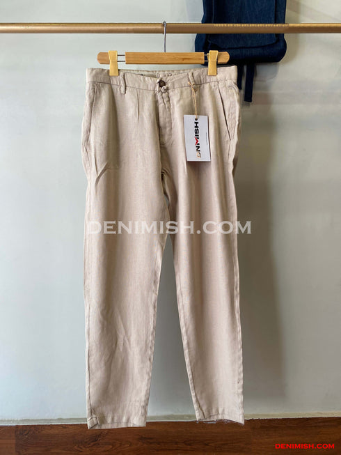 DAVID NAMAN LINO SLIM FIT PANT | BEIGE