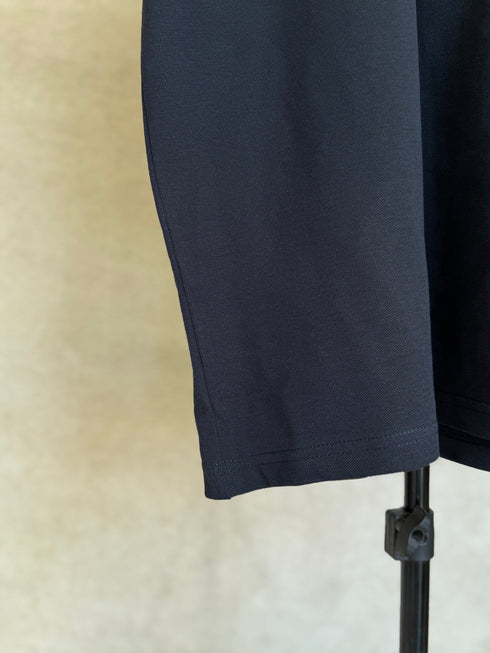 HUGO BOSS COTTON PIQUE POLO SHIRT WITH DOUBLE B MONOGRAM | DARK BLUE