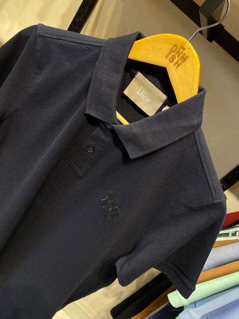 DIOR PREMIUM POLO SHIRT SLIM FIT | NAVY BLUE