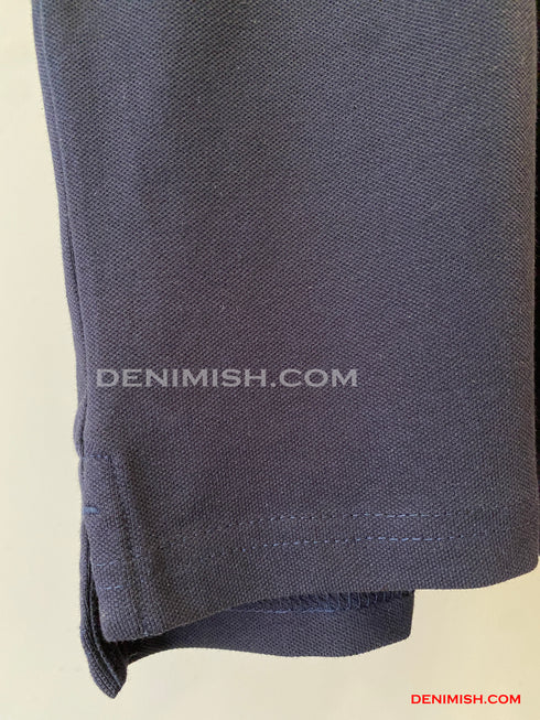 BURBERRY CLASSIC COTTON SILK POLO SHIRT | NAVY