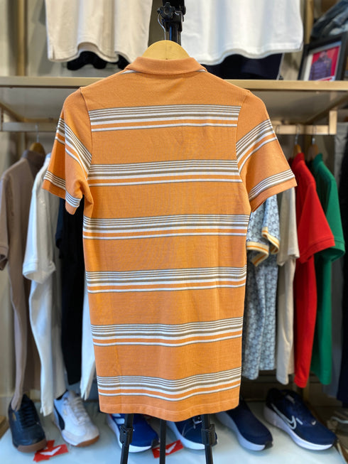JACK & JONES – RETRO STRIPED SLIM POLO SHIRT | ORANGE