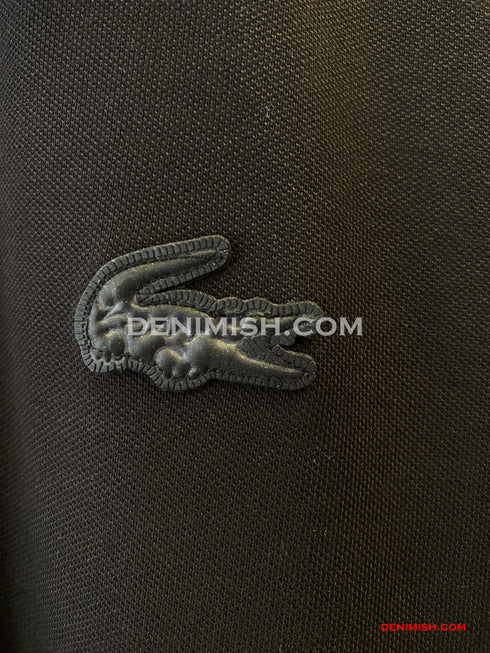 LACOSTE MEN SLIM FIT CLASSIC STRIPED POLO SHIRT | BLACK