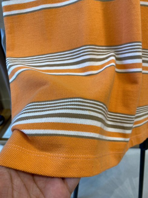 JACK & JONES – RETRO STRIPED SLIM POLO SHIRT | ORANGE