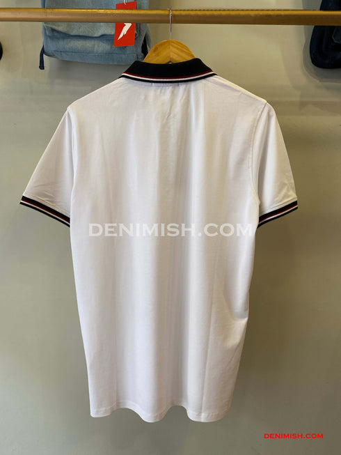 LACOSTE MEN SLIM FIT CLASSIC STRIPED POLO SHIRT | WHITE