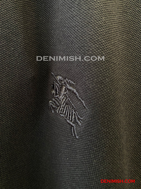 BURBERRY CLASSIC COTTON SILK POLO SHIRT | NAVY