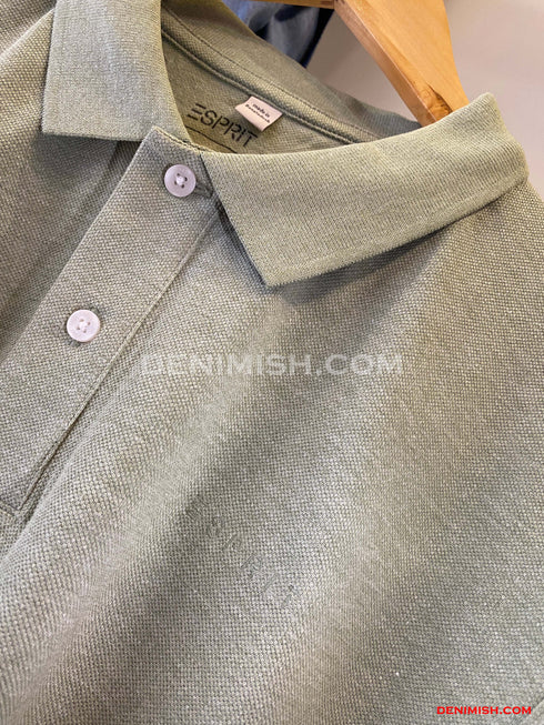 ESPRIT REGULAR FIT MENS POLO SHIRT | PISTACHIO