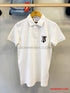 BURBERRY EKD-EMBROIDERED COTTON-BLEND POLO SHIRT | WHITE