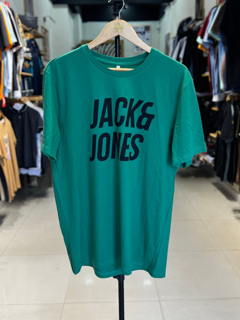 JACK & JONES PRINTED LOGO T- SHIRT | GREEN