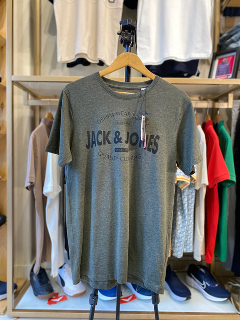 JACK & JONES LOGO-PREMIUM T-SHIRT | GREY