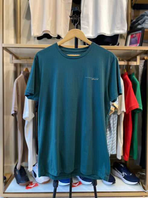 JACK & JONES PRINTED LOGO T- SHIRT | GREEN