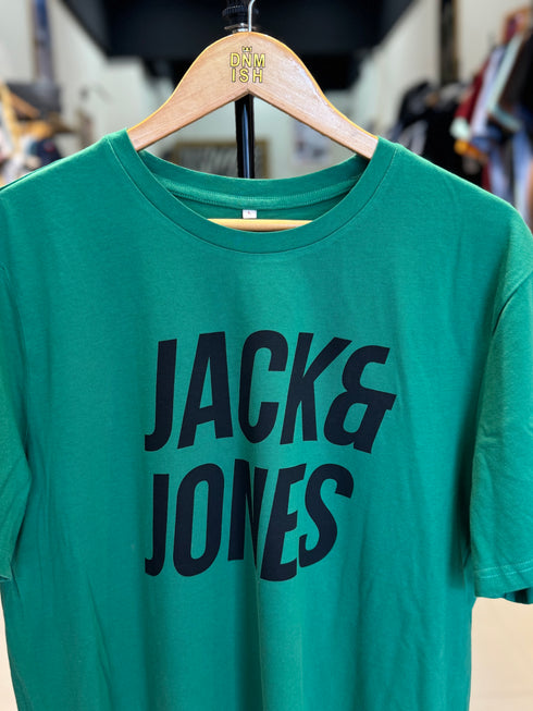 JACK & JONES PRINTED LOGO T- SHIRT | GREEN