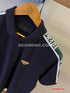 PRADA PIQUE MEN'S PLAIN TRIANGLE LOGO POLO | NAVY