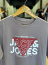 JACK & JONES PRINTED LOGO T- SHIRT | GREY