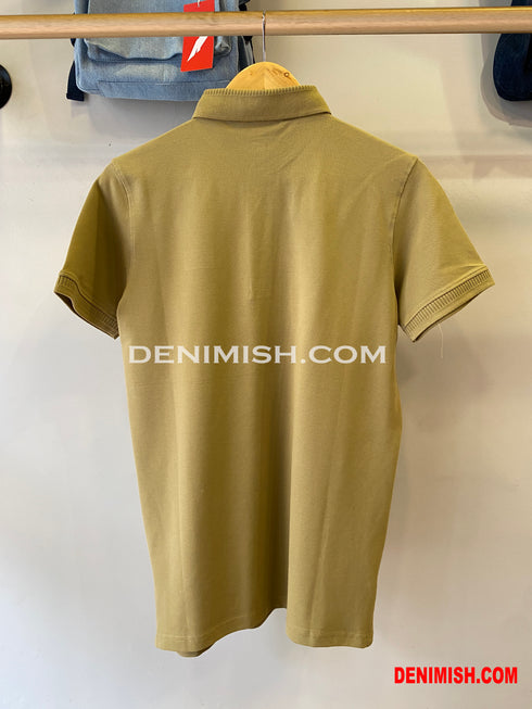 HUGO BOSS DERESO COTTON PIQUE SLIM FIT POLO | GREEN