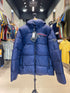 PRADA LUXURY PUFFER JACKET WITH PREMIUM LEATHER DETAILING | NAVY