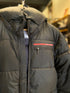 PRADA LUXURY PUFFER JACKET WITH PREMIUM LEATHER DETAILING | BLACK