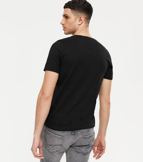 JACK & JONES LOGO CREW T-SHIRT | BLACK