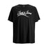 JACK & JONES MEN PRINTED ROUND NECK T-SHIRT | BLACK