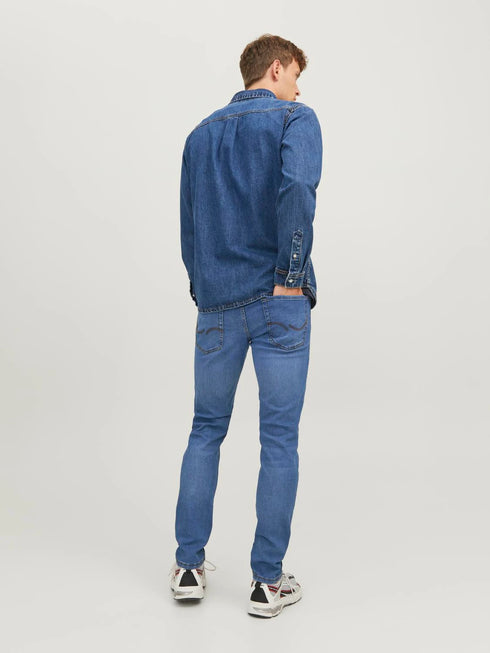 JACK & JONES. JJIGLENN JJORIGINAL SLIM FIT JEANS | BLUE