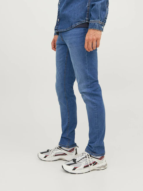 JACK & JONES. JJIGLENN JJORIGINAL SLIM FIT JEANS | BLUE
