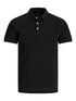 JACK & JONES PLAIN POLO SHIRT | BLACK